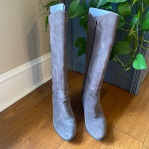 Bandolino Taupe Suede Over-the-Knee Boots